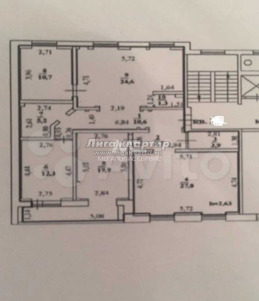 4-комнатная квартира, 120.7 м², купить за 4 000 000, Стерлитамак, Артёма  улица, 146, объявление 4838