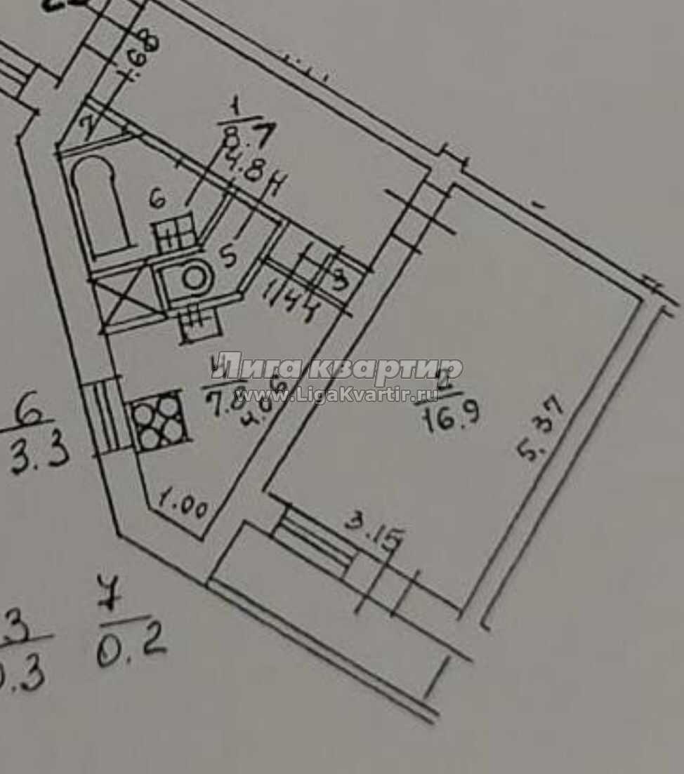 1-комнатная квартира, 40 м², купить за 6 800 000, Санкт-Петербург, Автово,  Стачек пр-кт, 87, объявление 25819