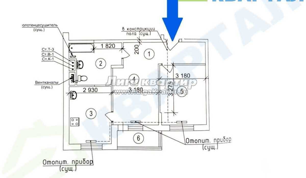 2-комнатная квартира, 59 м², купить за 7 500 000, Белгород, Николая  Островского улица, 18а, объявление 31470